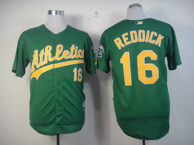 Men Oakland Athletics #16 Reddick Green MLB Jerseys1->oakland athletics->MLB Jersey